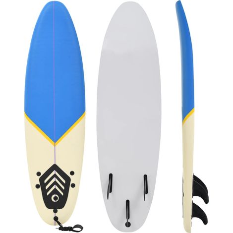 Planche de surf 170 cm Bleu et crème (1/5)