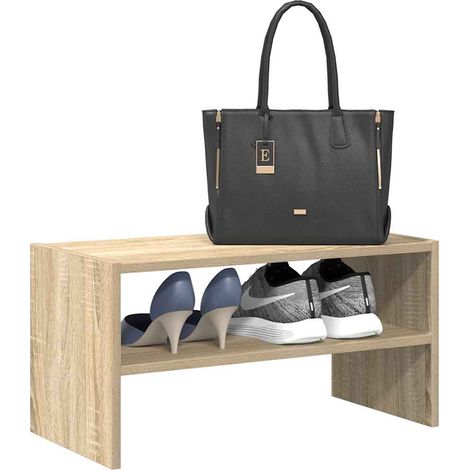 Schuhregal Stapelbar Sonoma-Eiche 60x30x30,5 cm