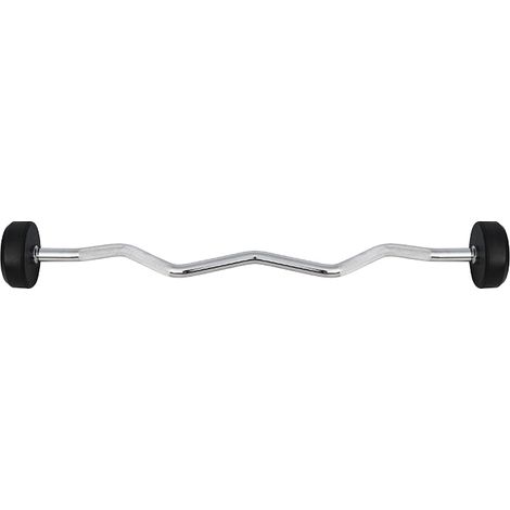 10 kg Curlstange mit Gummibeschichtung