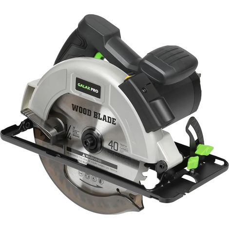 Sierra circular, potencia de 1400 W, 6000 rpm, diámetro de la hoja de 185 mm, profundidad de corte de 62 mm a 90°, profundidad de corte de 48 mm a 45°. (1/5)