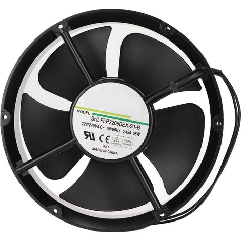 Ventilateur de Refroidissement 220mm Double Roulement à Billes Dissipateur Thermique Silencieux pour Ventilation Mécanique DIY 220/240V (1/5)