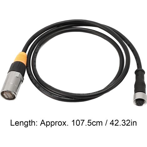 Ortviai Câble d’extension Ethernet étanche IP65 RJ45 vers M12-5P femelle, 107,5 cm, blindé et robuste (1/4)