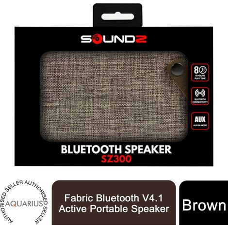 Soundz Fabric Bluetooth V4.1 Active Portable Speaker SZ250 & SZ300[SZ300 - Brown] (1/5)
