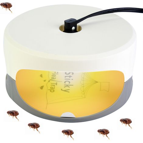 Lampada elettrica adesiva antipulci, trappola per parassiti non tossica, trappola per mosche domestica (spina USA) (1/5)