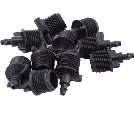 10PS Irrigation Goutte À Goutte 1/2 Barb Tube Raccords D'Irrigation Goutte à Goutte Adaptateur pour 4/7mm Irrigation Goutte À Goutte Capillaire Tuyau Tuyau D'Irrigation (1/5)