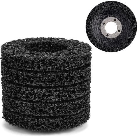 5pcs Roue De Décapage Disques D'Angle 100mm 60 Bande Poly Pour Meuleuse Enlèvement De Rouille Sur Métaux (1/4)