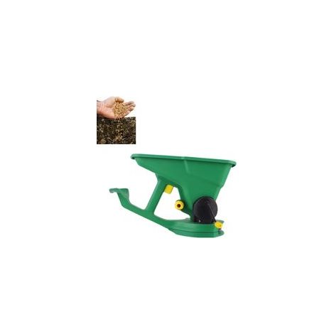 Épandeur de graines, épandeur d'engrais, épandeur motorisé portatif, épandeur de graines manuel de 1,5 L, épandeur d'engrais portable pour jardin, pelouse et petites exploitations agricoles. (1/5)