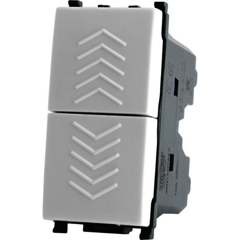 Doppio pulsante compatibile con vimar plana tasto interruttore saliscendi 1p 10a 220v  bianco (1/3)