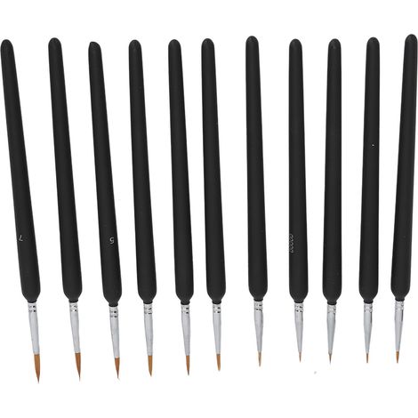 11-teiliges Set feiner Detailpinsel, vielseitig einsetzbar, weiche Textur, dünne Spitze, Miniaturmodellpinsel für Kunstmalerei (1/5)
