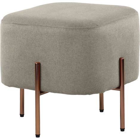 Pouf in tessuto quadrato grigio scuro - Kate (1/5)