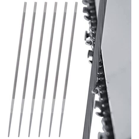 Limes Rondes pour Chaîne Tronconneuse 4.8mm 6 pièces Lime Ronde d'affûtage pour Réparer et Affûter (1/5)
