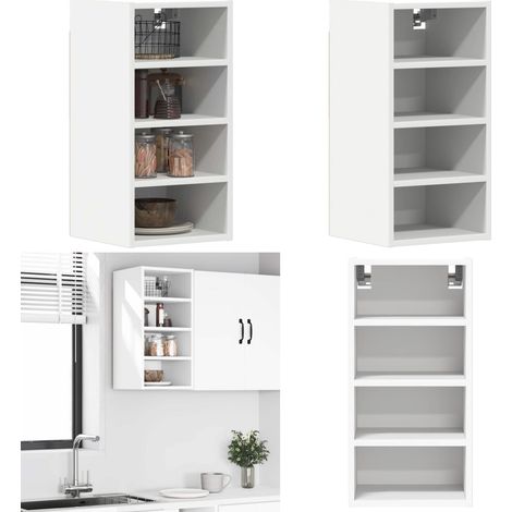 vidaXL Hängeschrank Weiß 30x29,5x60 cm Holzwerkstoff (1/5)