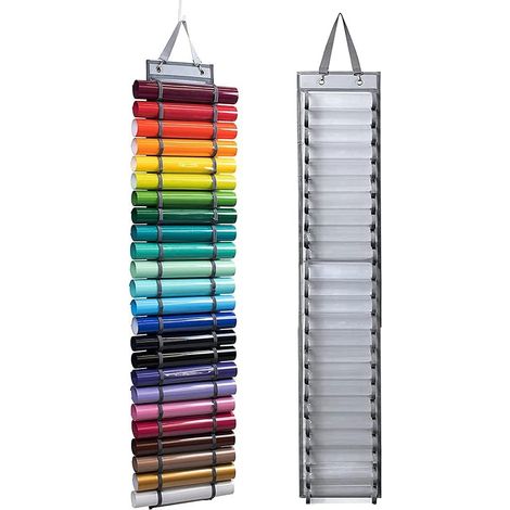 Filiyano-1 porte-rouleau en vinyle gris, 24 compartiments, mural (1/5)