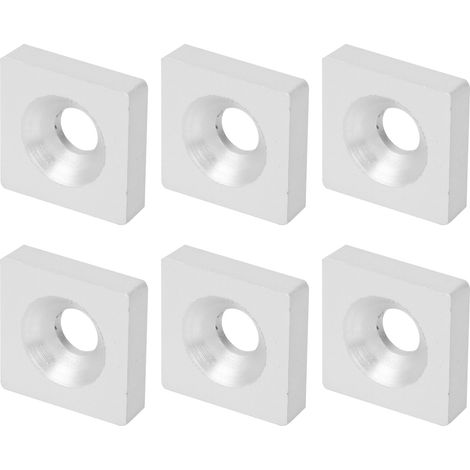 10 Pièces Plaque de Roulement Carrée en Alliage d'Aluminium Argenté, Accessoires de Fixation pour Profilé 3030 à Trou Unique (1/5)