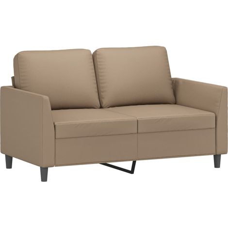 Canapé à 2 places,Sofa pour Salon,Banquette Cappuccino 120 cm Similicuir CFW323038 (1/5)
