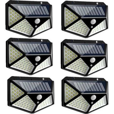 Lampe solaire 100LED IP65 étanche extérieur - 6 Pack (1/5)
