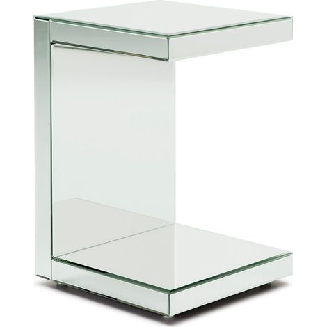 Table d'appoint miroir argenté Timon L 40 cm (1/4)