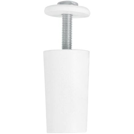 Rollladenstopper aus Kunststoff, weiß, Stoßdämpfer mit rostfreier M5-Schraube und Unterlegscheibe, wetterfest, Länge: 40 mm (1/3)