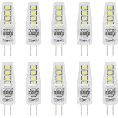10 pièces G4 8LED lumière 2835 puces de lampe 2W 360 Angle PC lampe ampoule pour bureau à domicile 220Vlumière blanche (1/5)