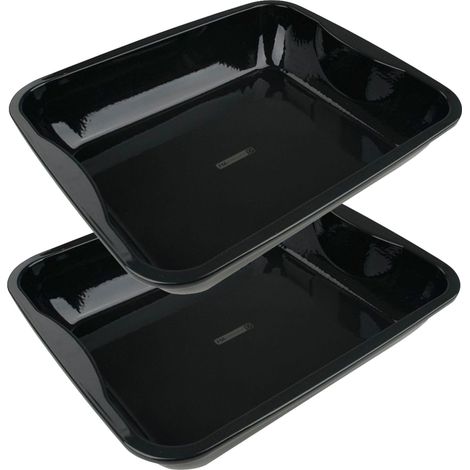 Lot de 2 plats à four en acier émaillé 40 x 34 cm FM Professional Barbecue