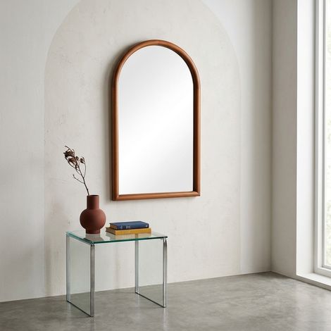 Miroir mural arche bois de pin 50 x 90cm (1/4)