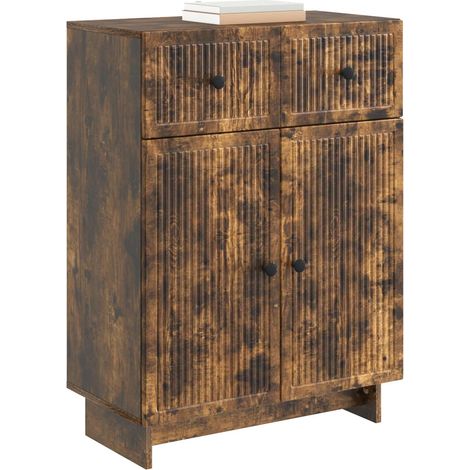 Maison Exclusive - Credenza Rovere Fumo 66 x 34,5 x 90 cm Legno ingegnerizzato