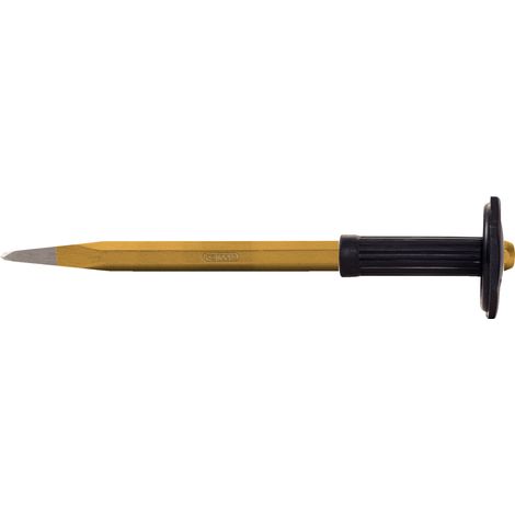 KS Tools Spitzmeißel mit Handschutzgriff, 8-kant, 20x800 mm
