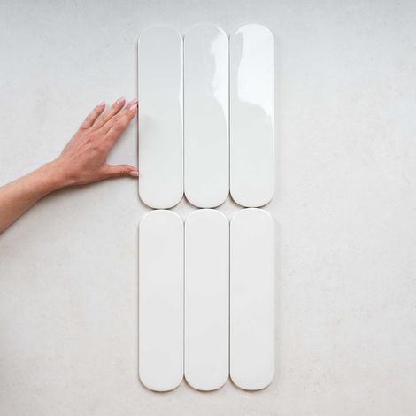 Carrelage Décor GRACE 7.5x30 cm O White Grace Gloss (1/3)