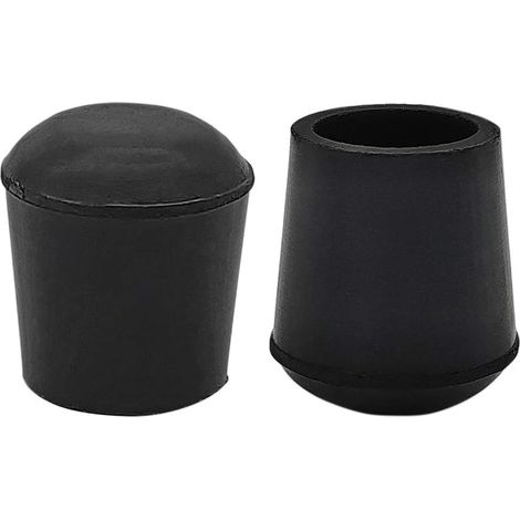 16 coussins en caoutchouc antidérapant ronds pour pieds de chaise, 5 / 8 "16 mm (1,6 cm), noir (1/4)