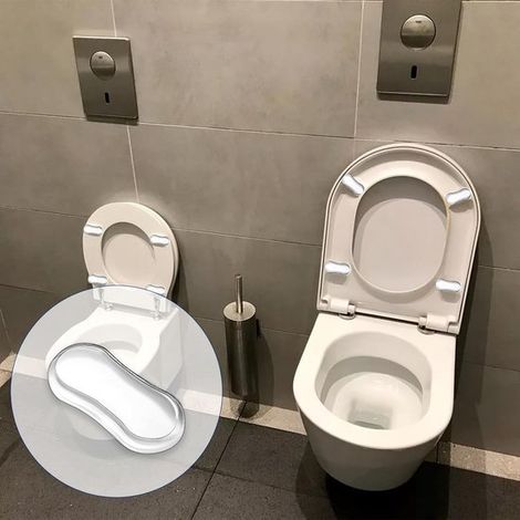 Protectores de asiento de inodoro，20 piezas，Kit universal de repuesto de protectores de asiento，Almohadillas de silicona antichoque (1/4)
