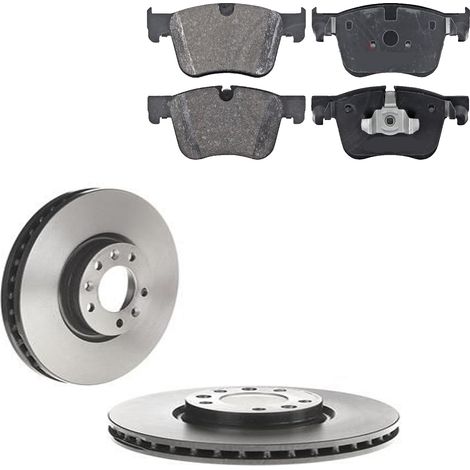 KIT FRENI ANTERIORI compatibile con PEUGEOT 3008 SUV (MC,MR,MJ,M4) - DISCHI + PASTIGLIE OEM: P 61 135 / 18179 /SOSTITUZIONE DIRETTA/BASSA POLVERE/SILENZIOSO