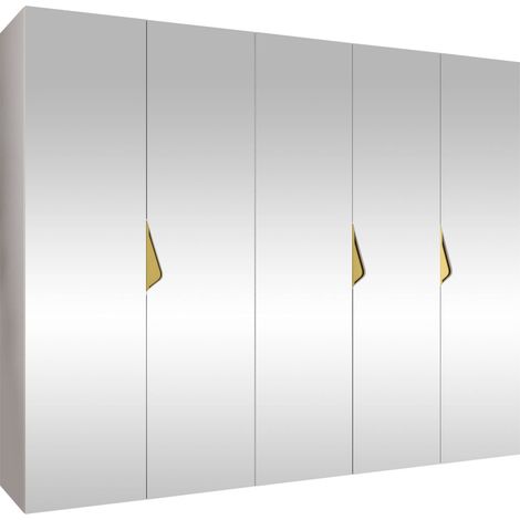 Armario Hartford 631, Blanco, 202x250x52cm, Puertas de armario: Con bisagras, Número de estantes: 0 (1/5)