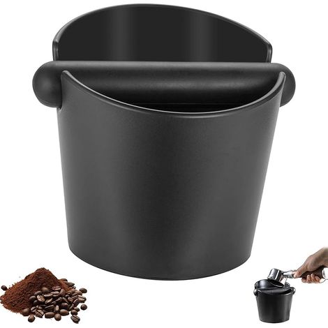 Boîte Élimination Marc Café avec Barre Frappe Amovible, RéCupéRateur Marc Café avec Base Antidérapante, Accessoire Machine Café pour Barista, Poubelle Expresso pour Café,Bar,Restaurant, Cuisines(Noir) (1/5)