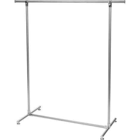 Schwerlast Kleiderstange aus Metall Chromfarben, Tragkraft 75kg (1/5)