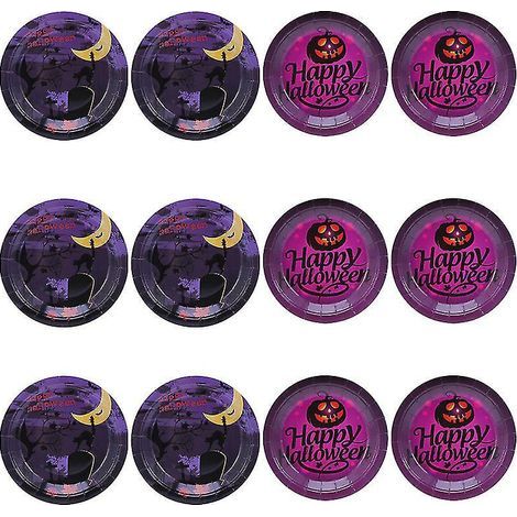 Lot de 20 assiettes en papier pour décorations d'Halloween (1/3)