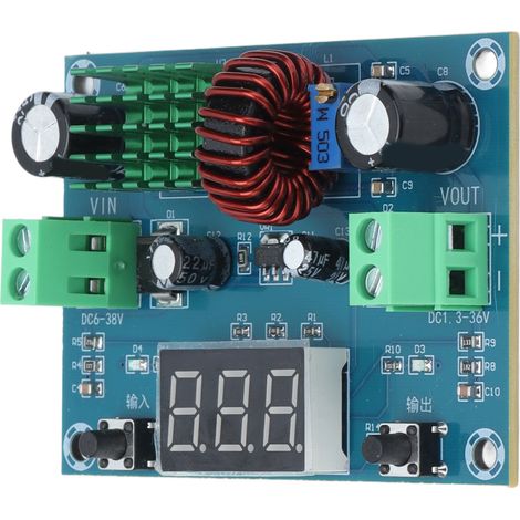 Module régulateur de tension numérique ajustable Buck 8-38 V CC vers 1,3-36 V CC 5 A XH-M291 (1/5)