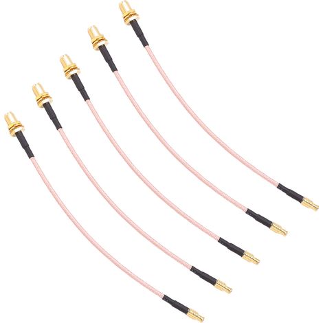 Câble coaxial RF faible perte 5 pièces, adaptateur MCX mâle vers SMA femelle, TFL-316-10, 50 ohms, longueur 10 cm, connexion précise. (1/5)