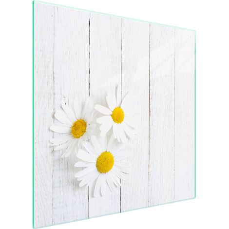 Protezione in vetro per piano cottura 50x52 cm con motivo floreale (1/5)