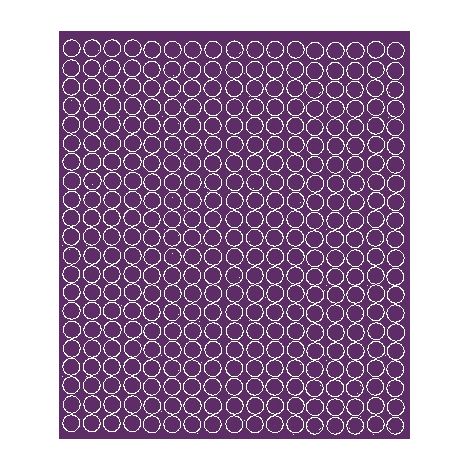 Adesivi circolari da 1 cm, pois, 357 pezzi, viola lucido