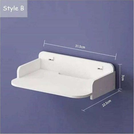 Étagère de projecteur Wifi, botes de rangement de cable d&39alimentation, bote de support de fil, étagères murales en bois-plastique suspendues, décoration de maison DIY, 1 pièce,Rectangle (1/4)