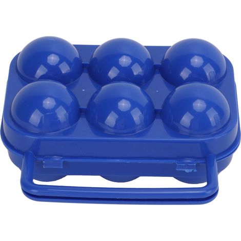 Boîte à œufs portable 6 cases ABS pour rangement intérieur/extérieur - Bleu (1/5)