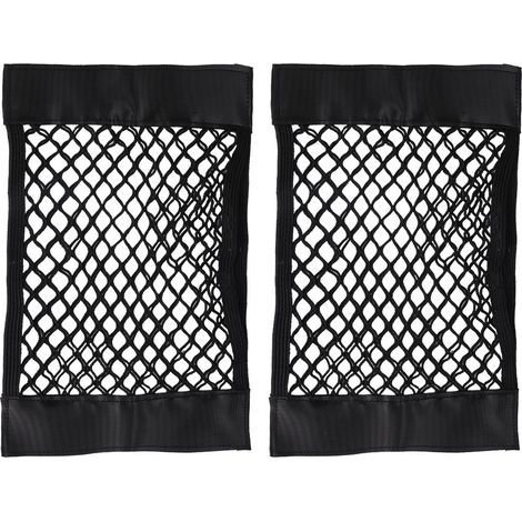 Lot de 2 sacs de rangement intérieurs en filet pour coffre de voiture, avec poche de maintien pour siège arrière (1/5)