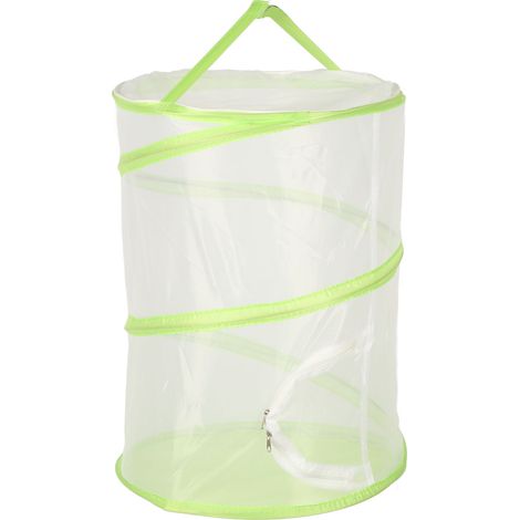 Cage à papillons en maille, pliable, Portable, transparente, boîtier d'habitat avec poignée pour criquets M (1/5)