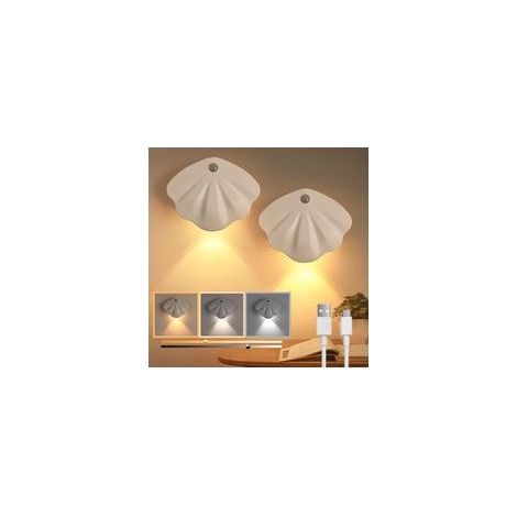 Pack Veilleuse LED rechargeable, Veilleuse avec Détecteur de Mouvement,3 Modes D'éclairage,Bande Magnétique Adhésive,Veilleuse Enfant pour (1/5)
