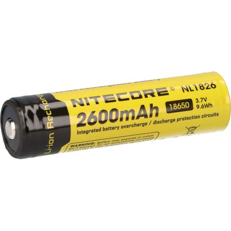 Nitecore Li-Ion Akku 3,7V Typ 18650 NL1826 2600 mAh (1/5)