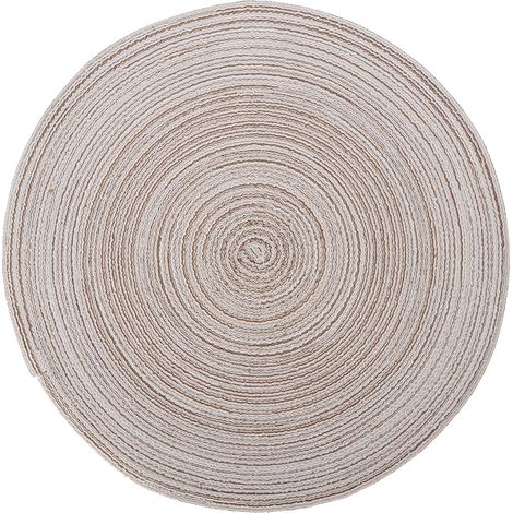 Tapis De Table Rond Antidérapant Résistant À La Chaleur Lavable Pour Salle À Manger Beige 18cm (1/5)