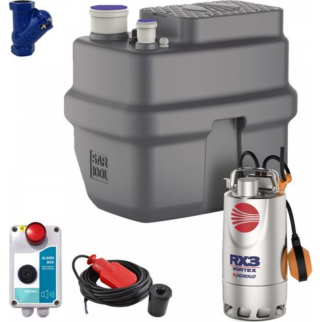 Kit Station De Relevage Eaux Usées 100l Pedrollo Sar100 Rxm3/20 6m³/h + Alarme (1/5)