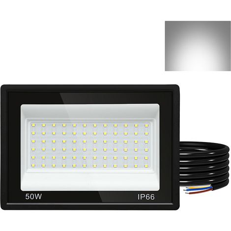 Wolketon LED-Fluter, LED-Strahler, IP66 Außenstrahler, 120° Abstrahlwinkel, 50W 1 Stück, Arbeitsleuchte Kaltweiß 6000K