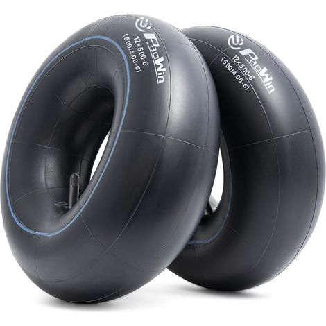 2 Pack Replacement Inner Tube 12x5.00-6 with TR13 Straight Valve Stem Fits Wheelbarrows, Lawnmowers, Hand Carts and More 12x5.00-6 Tire Tubes (1/5)