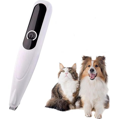 Tondeuse poils chien chat tête courbée, écran digital LED, USB, silencieuse, visage coussin pattes, précision (1/5)